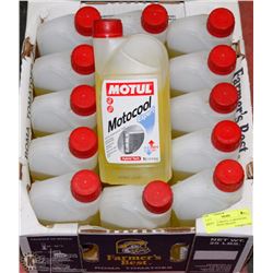 CASE OF 15 MOTUL 1L MOTOCOOL HYBRID TECH COOLANT.