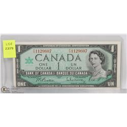 1967 CANADIAN UNCIRCULATED DOLLAR BILL
