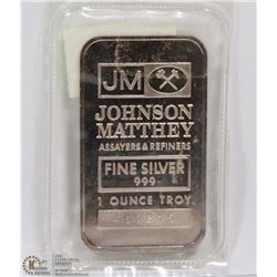 1-OZ FINE SILVER JOHNSON MATTHEY SERIALIZED BAR