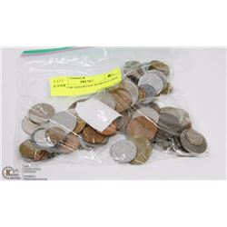 LOT OF 60 ASSORTED WORLD COINS.