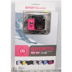 NEW 1080P SPORTS HD DV CAMERA-WATER RESISTANT 30M