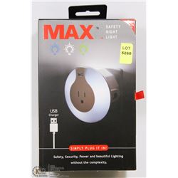 NEW MAX SAFETY NIGHT LIGHT - SIMPLY PLUG IT IN!