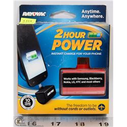 NEW RAYOVAC 2-HOUR POWER INSTANT CHARGE FOR YOUR