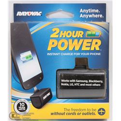 NEW RAYOVAC 2-HOUR POWER INSTANT CHARGE FOR YOUR