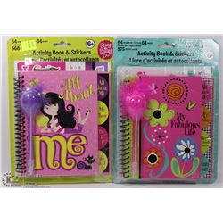 TWO PACK OF KIDS ACTIVITY BOOKS WITH STICKERS