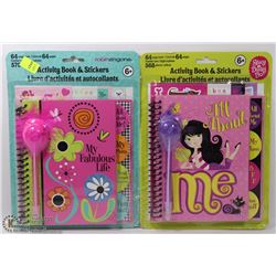 TWO PACK OF KIDS ACTIVITY BOOKS WITH STICKERS