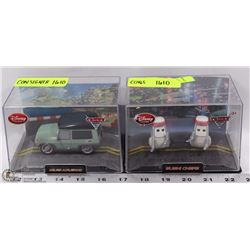 LOT OF TWO DISNEY CARS COLLECTOR CARS IN DISPLAY