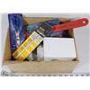 Image 1 : BOX OF ASSORTED TOOLS AND MORE