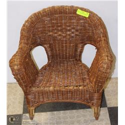 CHILDRENS WICKER ARMCHAIR