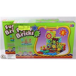 BUNDLE OF 2 NEW 81 PC  FUNNY BRICKS,BATTERY