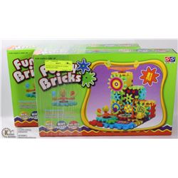 BUNDLE OF 2 NEW 81 PC  FUNNY BRICKS,BATTERY