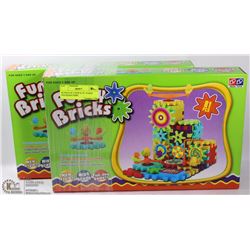 BUNDLE OF 2 NEW 81 PC  FUNNY BRICKS,BATTERY