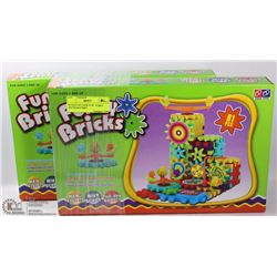 BUNDLE OF 2 NEW 81 PC  FUNNY BRICKS,BATTERY