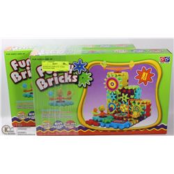 BUNDLE OF 2 NEW 81 PC  FUNNY BRICKS,BATTERY