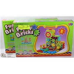 BUNDLE OF 2 NEW 81 PC  FUNNY BRICKS,BATTERY