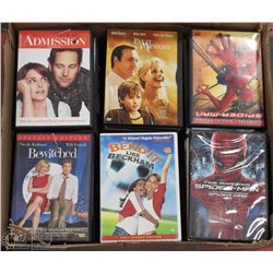 BOX OF ASSORTED DVDS