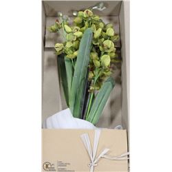 NEW POTTED SILK FLORAL TOPIARY IN VASE 23" TALL