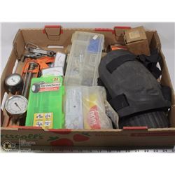 ESTATE FLAT OF GAUGES, TOOLS, REPAIR KITS & MORE