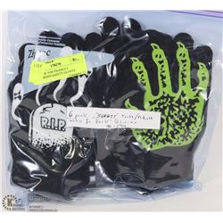 6 PACK OF YOUTH/ADULT HALLOWEEN SAFETY GLOVES