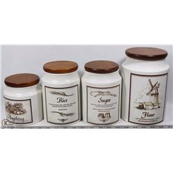 DUNOON CERAMICS 'COOKS WORKSHOP' CANISTERS
