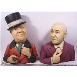 BOX W/ 2 BUSTS - ONE IS WC FIELDS & OTHER IS