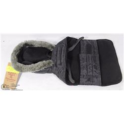 NEW CANADIANA BLACK DOG COAT WITH HOOD SIZE XS