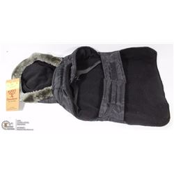 NEW CANADIANA BLACK DOG COAT WITH HOOD SIZE MEDIUM