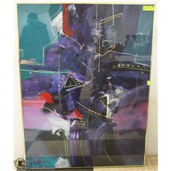 FRAMED ABSTRACT PAINTING 30"X40"