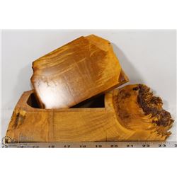 UNIQUE BURL WOOD TRINKET/STASH BOX.