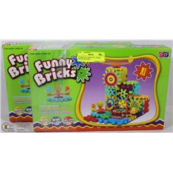 BUNDLE OF 2 NEW 81 PC  FUNNY BRICKS,BATTERY