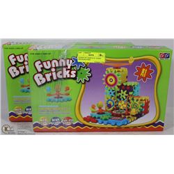 BUNDLE OF 2 NEW 81 PC  FUNNY BRICKS,BATTERY