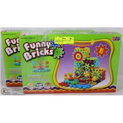 BUNDLE OF 2 NEW 81 PC  FUNNY BRICKS,BATTERY