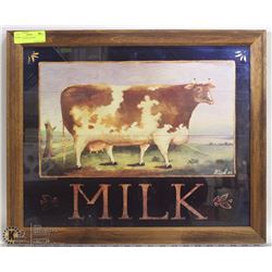 FOLK ART COW PAINTING.