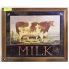 Image 1 : FOLK ART COW PAINTING.