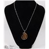 Image 1 : AMMONITE PENDANT WITH .925 STAMPED CHAIN