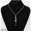 Image 1 : AMETHYST SNAKE WRAPPED CHAKRA SEMI PRECIOUS STONE