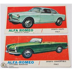 2 ALFA  ROMEO COLLECTOR CARDS #10 AND #47