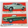 Image 1 : 2 ALFA  ROMEO COLLECTOR CARDS #10 AND #47