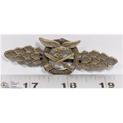 GERMAN WWII LUFTWAFFE BADGE MARKED GES GESCH,