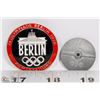 Image 1 : GERMAN 1936 OLYMPIC BADGE WITH DISK ON BACK