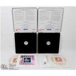 LOT OF TWO CANADIAN MINT MILLENNIUM COIN AND STAMP