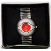 Image 1 : 'EYE' STYLE QUARTZ WATCH WITH RED FACE - NEW
