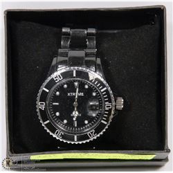 XTREME BLACK WATCH WITH DATE - NEW BATTERY.