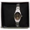 Image 1 : GENEVA STAINLESS WATCH WITH BLACK GOLD FACE - NEW