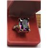 Image 1 : #20 - RECTANGULAR MYSTIC TOPAZ RING