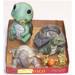 LOT OF TURTLE ORNAMENTS