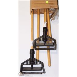 BOX OF MOP HANDLES