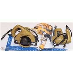 BOX OF ASSORTED ELECTRIC TOOLS