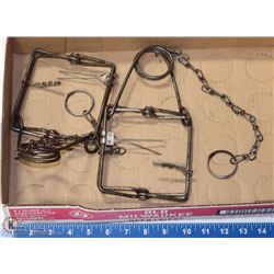 LOT OF 2 VINTAGE VICTOR CONIBEAR 110 MUSKRAT