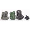 Image 1 : LOT OF 4 WOLF ORIGINAL SCULPTURES(SOAPSTONE?)